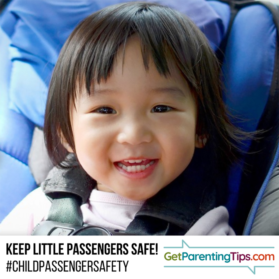 Keep litle passengers safe! #childpassengersafety. Girl. GetParentingTips.com